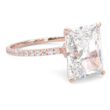 Ludovic Concealed Crown Ring Radiant Cut ( Rose Gold 14k )