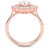 Passion Flower Engagement Ring  (Rose Gold 14k)