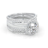 le Sautoir de Pureté Moissanite Wedding Set  (14k Solid Gold)