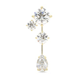 Royal Pear Drop Earrings ( Yellow Gold 14k )