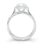 le Sautoir de Pureté Moissanite Wedding Set  (14k Solid Gold)