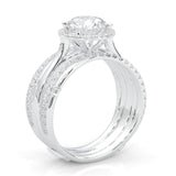 le Sautoir de Pureté Moissanite Wedding Set  (14k Solid Gold)