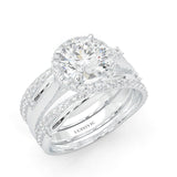 le Sautoir de Pureté Moissanite Wedding Set  (14k Solid Gold)
