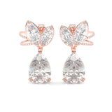 Bunny Pear Drop Earrings  ( Rose Gold 14k )