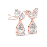 Bunny Pear Drop Earrings  ( Rose Gold 14k )