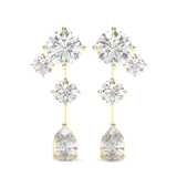 Royal Pear Drop Earrings ( Yellow Gold 14k )