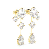 Royal Pear Drop Earrings ( Yellow Gold 14k )