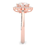 The Starburst Stream Solitaire Engagement Ring ( Rose Gold 14k)