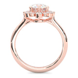 The Starburst Stream Solitaire Engagement Ring ( Rose Gold 14k)