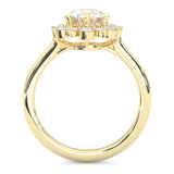 The Starburst Stream Solitaire Engagement Ring  ( Yellow Gold 14k)