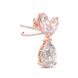 Bunny Pear Drop Earrings  ( Rose Gold 14k )