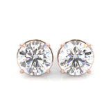 The Pure Seal Moissanite Earrings (Rose Gold )