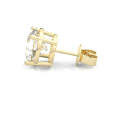 The Pure Seal Moissanite Earrings (Yellow Gold )