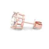 The Pure Seal Moissanite Earrings (Rose Gold )