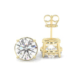 The Pure Seal Moissanite Earrings (Yellow Gold )