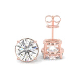 The Pure Seal Moissanite Earrings (Rose Gold )