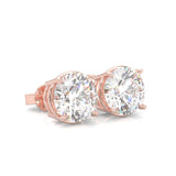 The Pure Seal Moissanite Earrings (Rose Gold )