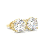 The Pure Seal Moissanite Earrings (Yellow Gold )