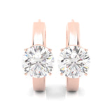 The Diligent Tempest Moissanite Earrings ( Rose Gold 14k )