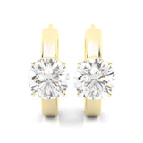 The Diligent Tempest Moissanite Earrings ( Yellow Gold 14k )