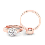 The Diligent Tempest Moissanite Earrings ( Rose Gold 14k )