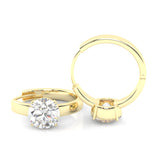 The Diligent Tempest Moissanite Earrings ( Yellow Gold 14k )