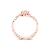 Ludovic Étreinte Wedding Set  (14k Solid Rose Gold)