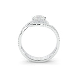 Ludovic Étreinte Wedding Set (Platinum-Plated Silver)