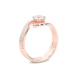 Ludovic Étreinte Wedding Set  (14k Solid Rose Gold)