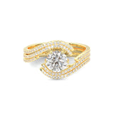 Ludovic Étreinte Wedding Set (14k Solid Yellow Gold)