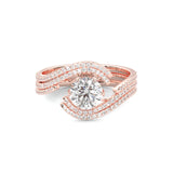 Ludovic Étreinte Wedding Set  (14k Solid Rose Gold)