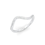 Serene Twist Moissanite Wedding Set (Platinum-Plated Silver)