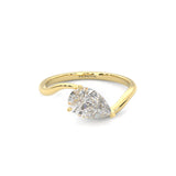 Serene Twist Moissanite Wedding Set (Yellow Gold)