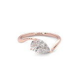 Serene Twist Moissanite Wedding Set (Rose Gold)