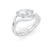 Serene Twist Moissanite Wedding Set (Marquise Cut)