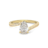 Twilight Twist Harmony Moissanite Engagement Ring (Yellow Gold)