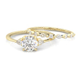 The Luminous Moissanite Wedding Set ( Yellow Gold )