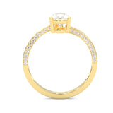 Twilight Twist Harmony Moissanite Engagement Ring (Yellow Gold)