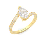 Twilight Twist Harmony Moissanite Engagement Ring (Yellow Gold)