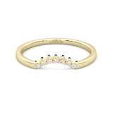 The Simple Love Moissanite Wedding Band ( Yellow Gold )