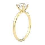 The Classic Moissanite Engagement Ring ( Yellow Gold )