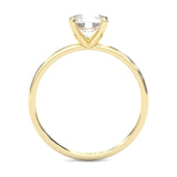 The Classic Moissanite Engagement Ring ( Yellow Gold )