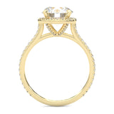 The Luminous Halo Moissanite Wedding Set ( Yellow Gold )