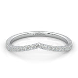 The Curved Swan Moissanite Wedding band