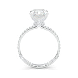 Radiant Hidden Halo Dual Band Moissanite Engagement Ring (14k Solid Gold)