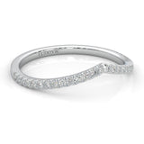 The Curved Swan Moissanite Wedding band