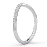 The Curved Swan Moissanite Wedding band