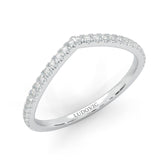 The Curved Swan Moissanite Wedding band