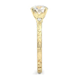 The Vintage Lunar Moissanite Wedding Set ( Yellow Gold )