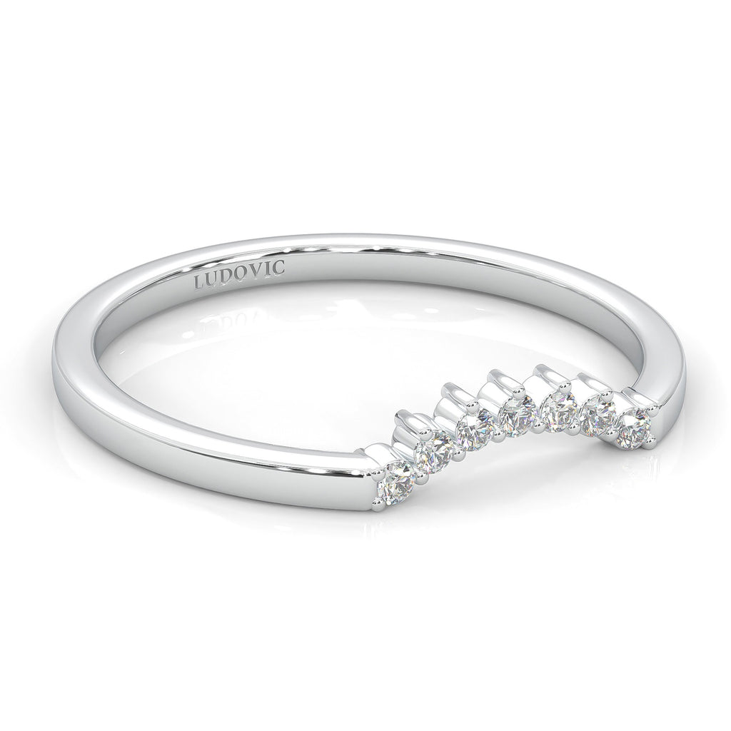 The Simple Love Moissanite Wedding Band